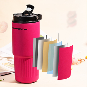 Vaso de Acero Inoxidable 316 de 750 ml con Tapa Abatible, Taza de Café Portátil para Viaje, a Prueba de Fugas, Aislada al Vacío, para Auto, con Logotipo Personalizado - Product Image 5