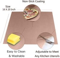 Papel de Transferencia de Calor Antiadherente YS, Lámina de PTFE Reutilizable para Prensa de Calor, Resistente al Calor, Fácil de Desmoldar, Lámina de PTFE Marrón