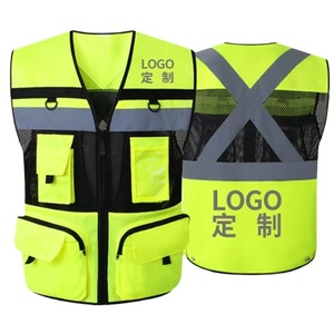 Vêtements de <span class=keywords><strong>gilets</strong></span> réfléchissants de sécurité de vente chaude avec l'utilisation multi-poches d'activité de <span class=keywords><strong>porte</strong></span> - Product Image 6