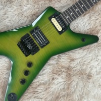 Dimebag Green Wash.bu.n Solid Wood Electric Guitar with Tremolo Maple Neck Fast Shipping
