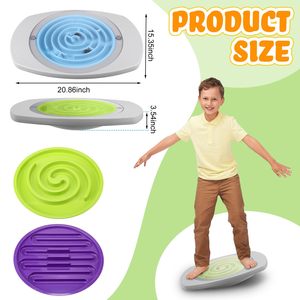 Tablero de equilibrio de laberinto de disco oscilante de 2 cuentas, juguetes de entrenamiento sensorial, tablero basculante de plástico para disco oscilante sensorial - Product Image 1