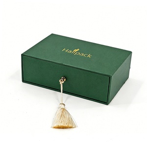 Eco-friendly Gift Drawer <b>Box</b> with Handle Offset Printing Recyclable High-end Paper Cardboard Tea <b>Box</b> Packaging - Product Image 2