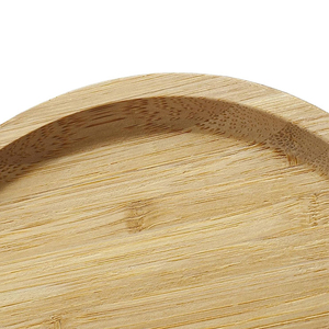 Vassoio di Servizio <span class=keywords><strong>in</strong></span> <span class=keywords><strong>Legno</strong></span> Facile da Pulire per Frutta, Pane e Insalata, Tagliere per Salumi, Vassoio Rotondo <span class=keywords><strong>in</strong></span> Bambù - Product Image 6