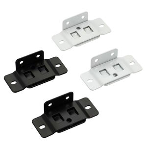 2 In 1 Fixing Clip L Shaped 90 Degree Connector For Furniture Shelves Black White Bracket Hardware Cold Rolled Steel Durable - Product Image 1