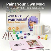 Kit de peinture de tasses en céramique DIY pour enfants, peinture non toxique, ensemble de tasses à personnaliser, fabricant OEM avec logo personnalisé, certifié CE