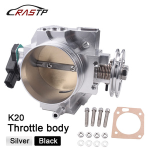 Boîtier de papillon Crastp K20 70mm Argent Noir pour Honda Civic K20A K24A2 Amélioration - Product Image 1