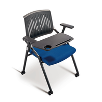 Chaises empilables en plastique pour usine, université, école, mobilier pliant, chaise de bureau pour salle de formation avec roulettes