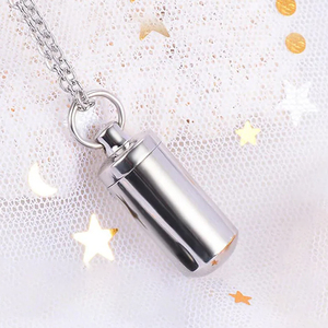 Kalung guci silinder untuk abu manusia dari orang yang dicintai kalung Memorial untuk wanita pria silinder kremasi perhiasan kenang-kenangan - Product Image 6