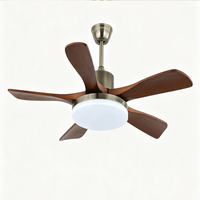 Ventilateur de plafond moderne 54 pouces à 5 pales, bronze antique, avec éclairage LED DC 6 vitesses, gradation progressive 3000-6000K, télécommande, ODM/OEM