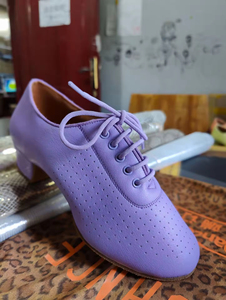 Zapatos de Baile <span class=keywords><strong>Bachata</strong></span> para Mujer MKH con Parte Superior y Suela de Cuero Genuino - Product Image 3