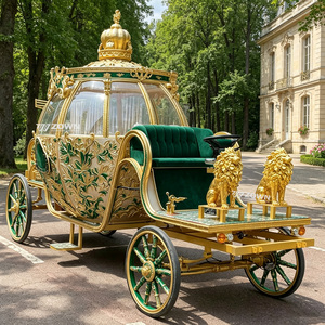 Grande carrosse citrouille Cendrillon ornée, chariot de princesse royale, conception personnalisée pour la décoration de centres commerciaux et de festivals - Product Image 1