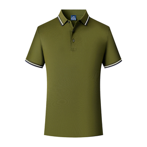 White Short Sleeve Polo Shirt Solid Color Breathable Knitted Regular Fit Casual Men's Wear - Product Image 4