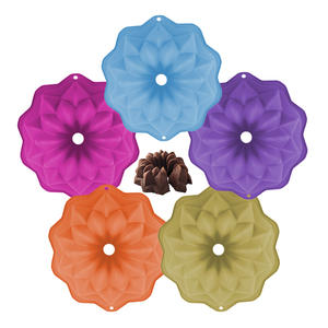 Moule à gâteau rond en silicone de qualité alimentaire sans BPA, en forme de fleur, pour la pâtisserie domestique en gros - Product Image 5