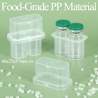 YUZMEI Vente en gros Boîte de rangement pour flacons de laboratoire à 10 compartiments pour flacons de vaccin en plastique PP, flacons de 3 ml, 5 ml, 10 ml, étui pour peptides