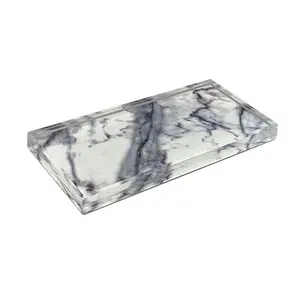 Bâtiment et verre industriel motif marbre gris verre laminé décoratif pour la conception moderne des cloisons de séparation du salon