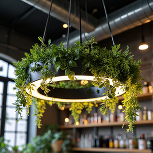 Grande <span class=keywords><strong>Lampadario</strong></span> <span class=keywords><strong>Verde</strong></span> per Ristorante Cinese, Bar, Palestra, Hotel, Ufficio, in Alluminio con Sospensione - Product Image 4