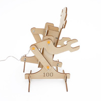 Kit de modèle de robot marcheur en bois à construire soi-même avec télécommande filaire, jouet éducatif scientifique STEM pour enfants, ensemble cadeau