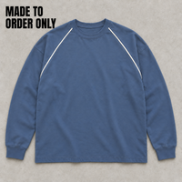 T-shirt Homme Personnalisé 300 GSM Épais à Manches Longues Coupe Oversize Épaules Tombantes Col Rond Raglan Décontracté Vierge Vente en Gros OEM Faible MOQ