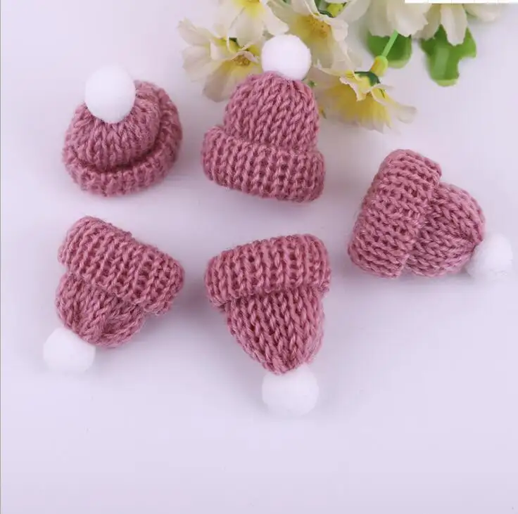Korean Version Woolen Mini Hat Diy Hand Decorated Wool Ball Christmas Knitted Hat