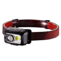 Lampe frontale puissante, étanche, rechargeable, LED COB, détecteur de mouvement, gradation progressive, pour le camping en plein air, la randonnée