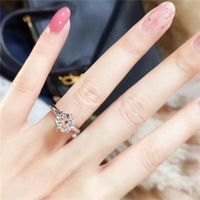 Madonna usine 14k 18k or laboratoire créé bague en diamant personnalisé 18k couple de mariage bague en diamant véritable