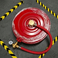 Enrouleur de tuyau d'incendie en acier inoxydable certifié BS avec longueur de tuyau personnalisée 25 mm, installation facile pour la protection incendie dans les espaces publics