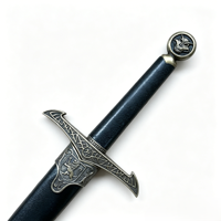 Mini-dague populaire LOTR de 35 cm, 0,15 kg, avec pommeau à motif Lion et tête de démon, manche en bronze antique pour collection de cosplay