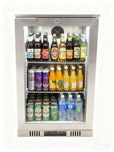 Réfrigérateur à bar encastrable NE-100CS 108L en acier inoxydable pour extérieur, gaz R600a, usage domestique et commercial, avec porte vitrée - Product Image 5