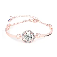 Bracelet tendance en alliage de zinc plaqué or, serti de diamants de laboratoire, fait main, bijoux pour femmes