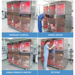 Hayvan ve Veteriner Ekipmanları Paslanmaz Çelik Evcil Köpek Kafesi Oksijen Yoğun Bakım Kafesi Hastalık Tedavi Kafesi - Product Image 3