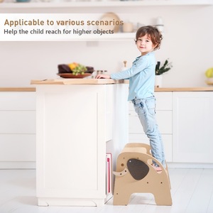 Modern Design Creative Wooden Elephant Climbing Baby Chair Natural Solid Wood Furniture for Children for Kitchen & Bedroom Use - Product Image 3