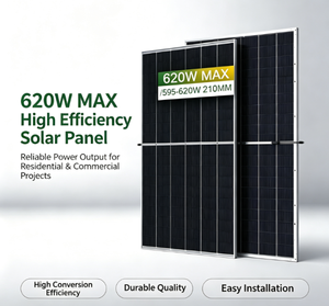 แผงโซลาร์เซลล์แบบยืดหยุ่น Jingsun กำลังผลิตสูง 600W 620W แบบสองหน้า สำหรับโครงการในครัวเรือน - Product Image 1