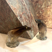 Table basse en marbre à emboîtement angulaire Dream Home, plateau en verre plat, cadre en marbre sculptural unique