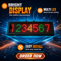 Mini écran LED 7,62 mm 16*64 points pour messages dynamiques, système de stationnement, affichage des prix