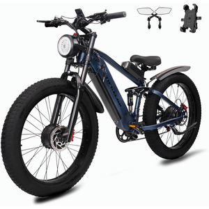 จักรยานเสือภูเขา Tifgalop ES28Pro มอเตอร์คู่ 1000W แบตเตอรี่ 52V 22Ah ปีนขึ้นเนินได้ 40% ระยะทาง 65 ไมล์ รับน้ำหนักได้ 550 ปอนด์ รุ่น 1 Tifgalop ES28 - Product Image 1
