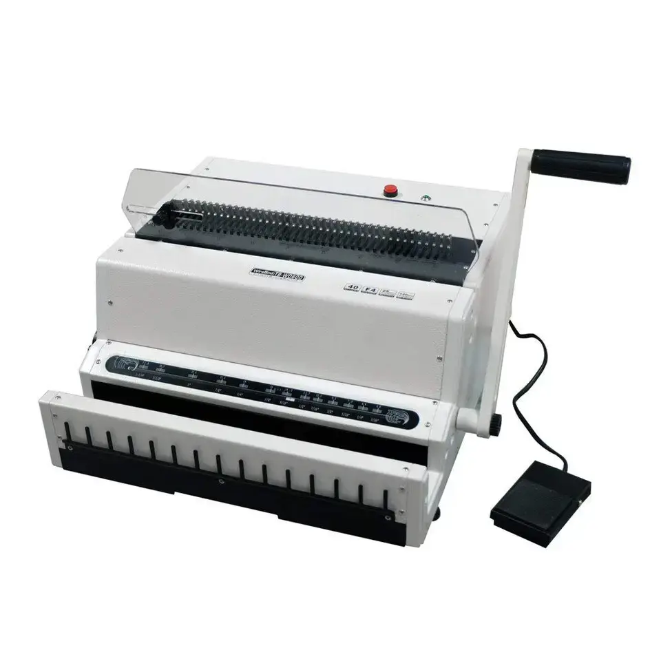 U-WD600A электрическая машина для проволочного бандажа с двойным проводом в кожаном переплете для офиса домашнего использования