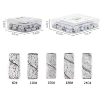 Nouveau style, 50 pièces/boîte, qualité professionnelle, grain 80, 100, 120, 150, 180, 240, petites bandes de ponçage pour ongles de 3 mm avec étiquette personnalisée