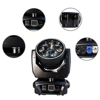 Luz Móvil Bee Eye de 7x40W 3 en 1 con Láser de Animación RGB de 8W y Anillo LED |   Luz de Escenario con Zoom Pixel y Efecto Wash Beam para Bodas
