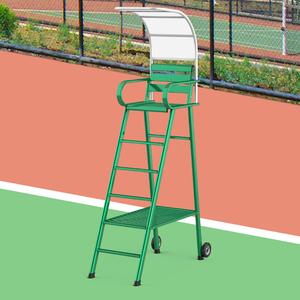 Silla de árbitro de aluminio Silla móvil para silla de árbitro de cancha de tenis con toldo - Product Image 4