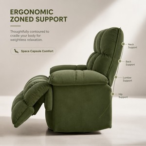 Fauteuil de salon pivotant et chauffant de première classe, style capsule nuage moderne, avec esthétique capsule nuage et fonctionnalités modernes - Product Image 3