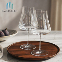 Collection de verres à vin élégants Pacetgreen pour bar à domicile, style floral, qualité alimentaire, grand bol, design aérateur