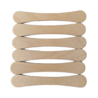 Bâtonnets de crème glacée en bois de bouleau de couleur naturelle, écologiques, jetables, portables, flexibles, avec logo personnalisé imprimé