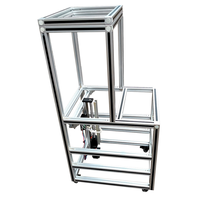 Système de construction d'aquarium sur mesure en profilés aluminium, étagères industrielles en aluminium, support pour aquarium, support pour piscine, support pour aquarium de présentation