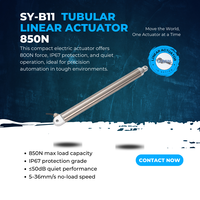 Actionneur tubulaire mini puissant 12V 200mm à aimant permanent, étanche IP67, charge maximale 850N pour l'automatisation de la maison intelligente et les ascenseurs