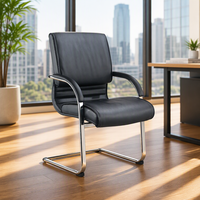 Chaise de bureau ergonomique moderne en cuir, chaise de direction à dossier haut pour bureau, chaise de patron confortable pour bureau