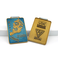 Logo personnalisé personnalisé graver les blancs de sublimation ronde transparente Awards médaille de cristal de verre pour sublimation