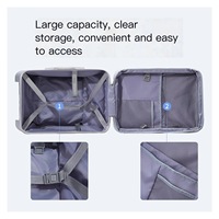 Valise à roulettes pour enfants, matériau ABS, extensible, légère, imperméable, bagage de voyage multifonction
