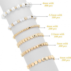 Ensemble de perles en or en forme d'étoile, de fleur et de cœur, fournitures de fabrication de bijoux, pour bracelets, colliers, accessoires artisanaux - Product Image 5