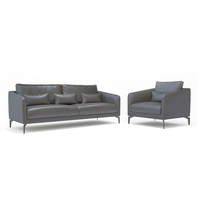 Fournisseur chinois Canapé de bureau confortable en cuir artificiel Design classique pour ensemble de canapés de bureau de direction Canapé personnalisable noir