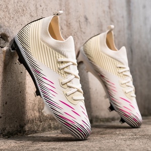 Chaussures de football unisexes pour adultes, vente en gros d'usine, tige <span class=keywords><strong>synthétique</strong></span>, crampons longs, semelle extérieure EVA, semelle intermédiaire PVC, modèle été/hiver 2505 - Product Image 1